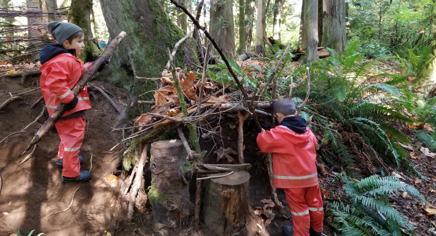 preschool children outdoors